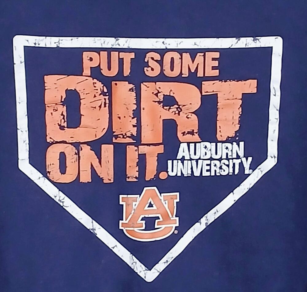 Gildan Auburn Tigers Hoodie Put Some Dirt On It Small Blue NCAA Baseball